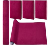 CRASPIRE Tela de Gamuza de 51 x 11.8 Pulgada para Libros Color Violeta Y Rojo para Encuadernación de Libros Superficie de Tela Cubierta de Libro con Respaldo de Papel Álbum Recortes Archivo Protector