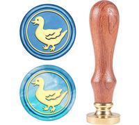 CRASPIRE Wachs-Siegel-Stempel, Jahrgang Wachssiegelstempel Ente Retro Holzstempel Abnehmbar Messingkopf 25 mm Für Hochzeit Umschläge Einladungen Verschönerung