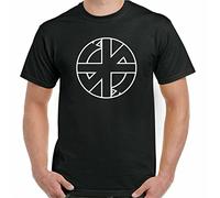 CRASS Symbol T-Tshirts Camisetas y Tops Mens Punk Anarchy Anarchist Music Top Black(X-Large)