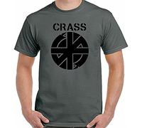 Crass TTshirts Camisetas y Tops Logo Symbol Mens Anarchy Punk Rock Anarchist Colour33 Army Green Grey(X-Large)