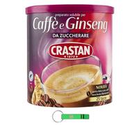 Crastan Ginseng e Caffe' Solubile, sin azúcar, ginseng instantáneo y café, 18 unidades (200 g, 25 tazas) + llavero Beni Culinari gratis