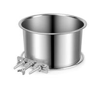 Crate - Plato de alimentación para mascotas, cuenco montado para perros, soporte para alimentos en jaula, plato de acero inoxidable resistente, cuenco de agua a prueba de mordeduras con fácil montaje