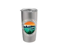 Cráter Lake National Park Camping Mountain Hiking Club Vaso térmico de acero inoxidable de doble pared