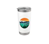 Cráter Lake National Park Camping Mountain Hiking Club Vaso térmico de acero inoxidable de doble pared