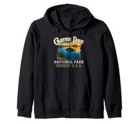 Crater Lake National Park Vintage Oregon Traveling Lover Sudadera con Capucha