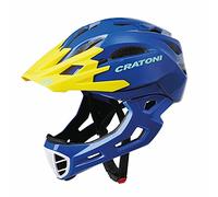 Cratoni - Casco de Bicicleta Unisex para Adulto, Color Azul y Amarillo (52-56)
