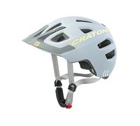 Cratoni Casco Unisex Bebé Maxster Pro, Gris/Amarillo Fluor Mate, S