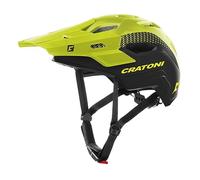 Cratoni Casco Unisex para Adultos, C-Maniac, Negro/Amarillo neón Mate, XL