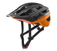 Cratoni Casco Unisex para Adultos, Color Negro y Naranja neón Mate, Talla M