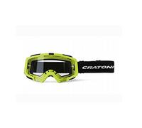 Cratoni - Gafas MX GOGLE C-DIRTTRACK Negro/Lime Casco de Bicicleta Unisex Adulto, Talla única