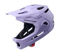 Cratoni Madcat - Casco de bicicleta para niños (talla 49-56), color lavanda