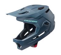Cratoni Madcat Casco integral de bicicleta juvenil con mentonera S/M 49-56 MTB Casco infantil (gris)