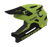 Cratoni Madcat MIPS - Casco de bicicleta para niños, talla S, 49-56 cm, color verde lima y negro mate