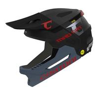 Cratoni Madcat MIPS Casco integral para niños Casco de bicicleta Casco MTB S/M 49-56 cm (Gunmetal-red mate)