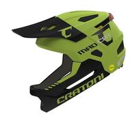 Cratoni Madcat MIPS Casco integral para niños Casco de bicicleta Casco MTB S/M 49-56 cm (Lima-Negro mate)