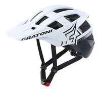Cratoni Unisex - Adultos Allset Pro Cascos, Blanco/Negro Mate, M