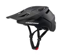 Cratoni Wildcat Casco de bicicleta infantil, casco de montaña, casco juvenil, casco todoterreno, S/M 49-56 cm, peso ligero 270 g (negro mate)