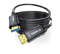 Cratree 8K Fibra óptica CABLE HDMI 15 metros,Cable HDMI 48Gbps,10K 8K 60Hz 4K 120Hz,Dolby Vision HDCP 2.3 eARC,Compatible con PS5 PS4 Pro HDTV Blu-ray Monitor