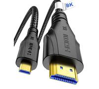 Cratree 8K Micro HDMI 2M, Soporte HDR eARC, Cable Compatible con GoPro Hero 7 6 5 4, Raspberry Pi 4, Sony Camera, Nikon