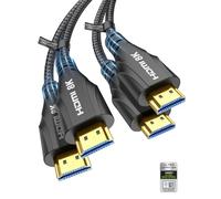 Cratree Cable HDMI 1 metros 2 Unidades Certificado,8K Ultra Alta Velocidad Cable HDMI Corto,10K 8K 60Hz 4K 120Hz 48Gbps,Dolby Vision eARC,Compatible con PS5 PS4 Pro HDTV Blu-ray Monitor