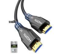 Cratree Cable HDMI 1 metros Certificado,8K Ultra Alta Velocidad Cable HDMI Corto,10K 8K 60Hz 4K 120Hz 48Gbps,Dolby Vision HDCP 2.3 eARC,Compatible con PS5 PS4 Pro HDTV Blu-ray Monitor