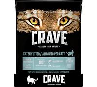 Crave Alimento seco para Adultos con salmón y Pescado Blanco, 6 Bolsas, 6 x 750 g - Comida para Gatos Premium Seca con Alto Contenido de proteínas y sin Cereales - Fabricado con Pescado 100% Natural