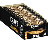 CRAVE Comida para Gatos, sin Cereales, Rica en proteínas, para paté con Pollo y Pavo, 11 x 4 x 85 g, 3740 g