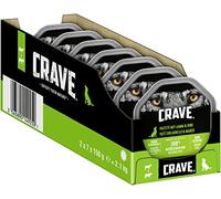 Crave Comida para Perros para Adultos con Cordero y Vacuno, 14 Cuencos, 7 x 150 g (2 Unidades) - Comida para Perros Premium húmeda con Alto Contenido de proteínas sin adición de Cereales