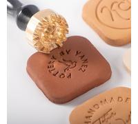Crawell Sello de cerámica personalizado para arcilla, diseña tu propio sello de letras para arcilla con sello de cerámica personalizado, personaliza y crea impresiones únicas en cerámica de arcilla