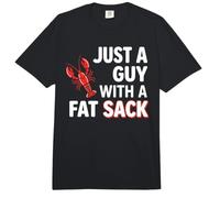 Crawfish Just A Guy with Fat Sack Cajun Seafood Crayfish Comfort Colors Adult Heavyweight T-Shirt