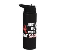 Crawfish Just A Guy with Fat Sack Cajun Seafood Crayfish Stainless Steel Insulated Water Bottle