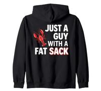 Crawfish Just A Guy with Fat Sack Cajun Seafood Crayfish Sudadera con Capucha