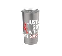 Crawfish Just A Guy with Fat Sack Cajun Seafood Crayfish Vaso térmico de acero inoxidable de doble pared