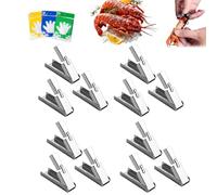 Crawfish Peeler Tool,Stainless Steel Shrimp Deveining Tool for Protecting Nails,Professional Crayfish Sheller & Seafood Peeling Device for Kitchen,Restaurant,and Seafood Boil Party (12Pcs)