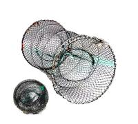 Crawfish Trap, Foldable Fishing Bait Cage, 9,84 x 17,72 pulgadas Multifunctional Cast Net, Floating Design, Use, ideal para playa, arrecifes, zonas mareales, atrapamiento de supervivencia