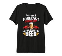 Crawfish with a Chance of Beer Weekend Forecast Seafood Boil Camiseta Premium