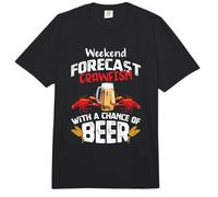 Crawfish with a Chance of Beer Weekend Forecast Seafood Boil Comfort Colors Adult Heavyweight T-Shirt