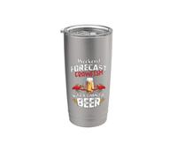 Crawfish with a Chance of Beer Weekend Forecast Seafood Boil Vaso térmico de acero inoxidable de doble pared