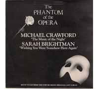 Crawford, Michael - Crawford, Michael Music Of The Night 7" Polydor POSP803 EX/EX 1986 b-side by Sarah Brightman, picture sleeve