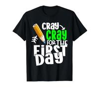 Cray Cray For The First Day of School Student 1st Grade Camiseta gráfica económica, Hombre, Negro, L