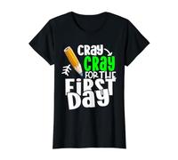 Cray Cray For The First Day of School Student 1st Grade Camiseta gráfica económica, Mujer, Negro, M