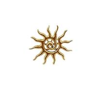 crayfomo 18k Gold Sunflower Open Ring, Stainless Steel Adjustable Vintage Textured Spiral Design,for Women Daily Wear and Beach Vacations