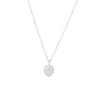 crayfomo Collar colgante de plata esterlina chapado en corazón CZ para mujer-Cadena de clavícula de corazón de halo micro-pavé, regalo de joyería romántica ajustable