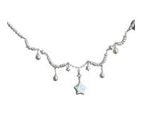crayfomo Collar de estrella y perla para mujer-collar de gargantilla celestial de ensueño, regalo de joyería de moda para ella