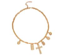 crayfomo Collar pendiente exagerado grueso de la cruz del estilo, collar colgante irregular geométrico personalizado de la cadena