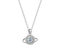 crayfomo Cosmic Planet Diamond-collar Incrustado, Estilo Coreano De Cobre, Fresco Y Dulce, De Moda Y Llamativo, Textura Excepcional, Uso Diario, Regalo Preferido