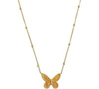 crayfomo Lady Butterfly-shaped Gold Necklace, 14K Gold Pendant Necklace, Unique Jewelry and Charming Accessory for Parties
