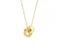 crayfomo Lady Roman Numeral Double-ring Necklace, An Endless Looping Pendant Necklace, Unique Jewelry and A Charming Accessory for Parties