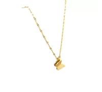 crayfomo Lady's Double-layered Butterfly Necklace, 18K Gold Pendant Necklace, Unique Jewelry and Charming Accessory for Parties