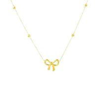 crayfomo Lady's Hollowed-out Bow Necklace, 14K Gold-plated Pendant Necklace, Unique Jewelry and Charming Accessories for Parties